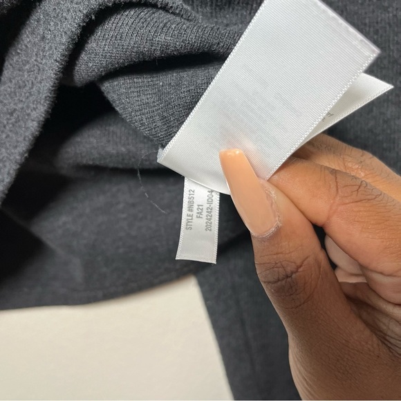 Madewell Women Sweatshirt‎ Medium Gray Plush Mockneck Puff-Sleeve Top - Picture 8 of 8